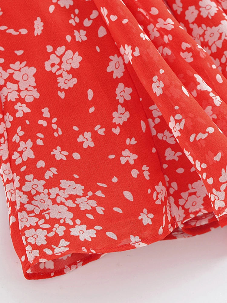 European and American style Summer new products Women's clothing Fashion halter neck wavy wide hem printed dress