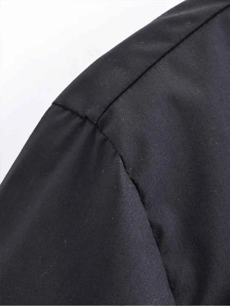 European style new women's fashion versatile temperament solid color short-sleeved lapel design casual shirt