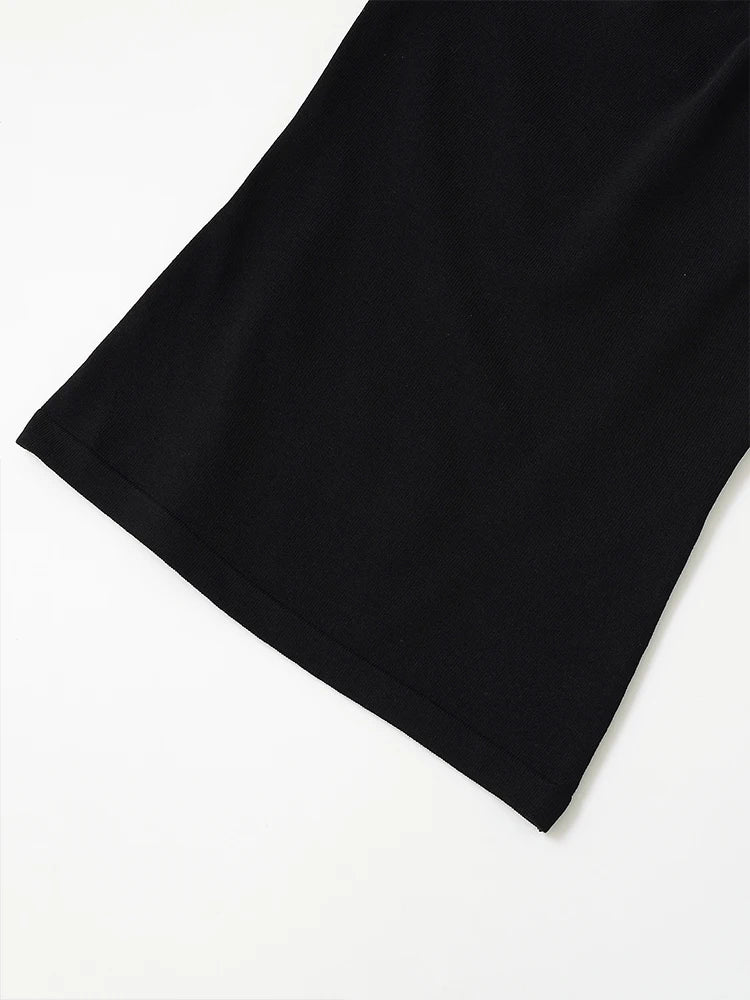European and American style spring new products Women's clothing Embellished knitted asymmetrical design top