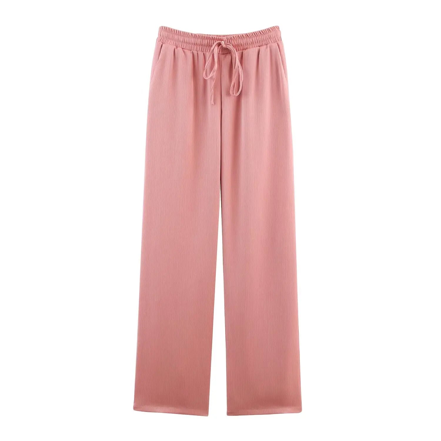 European and American style summer new products Women's wrinkle effect double-breasted suit jacket casual trousers suit